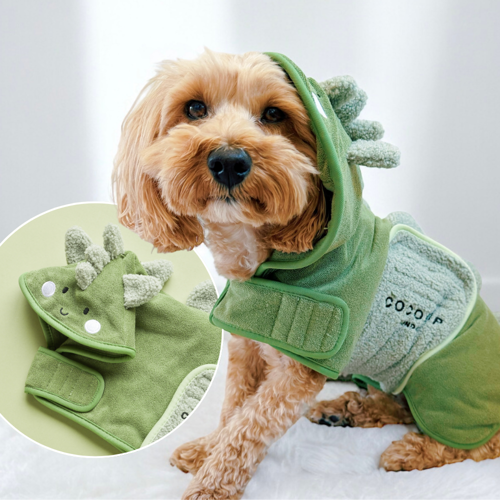 Dinopup Dog Drying Robe Cocopup London - Main Image