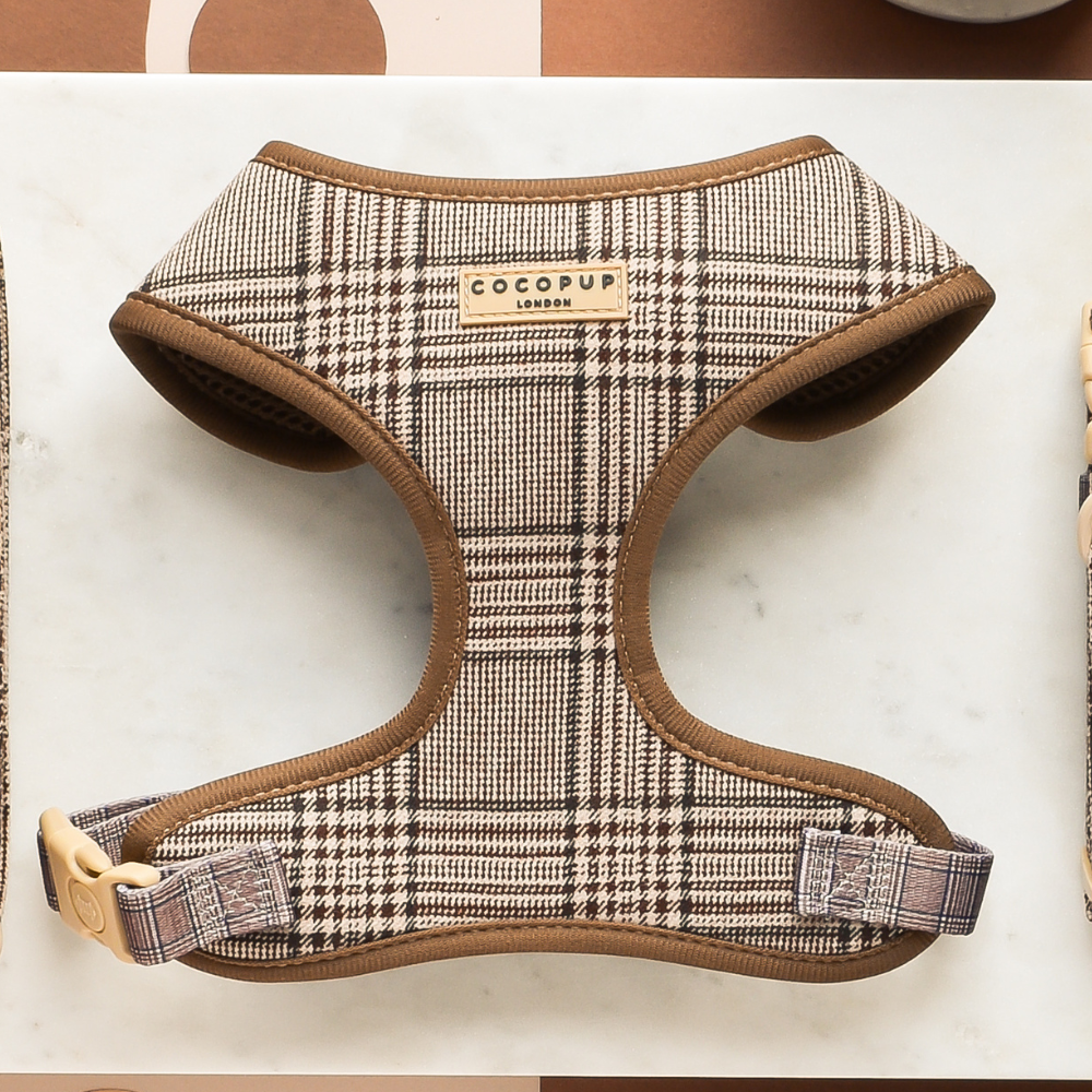 Pup Plaid Adjustable Neck Dog Harness | Cocopup London