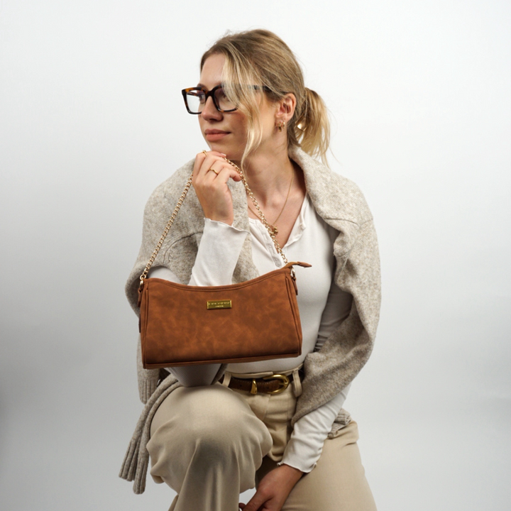 Dog Walking Bag - Tan Suedette