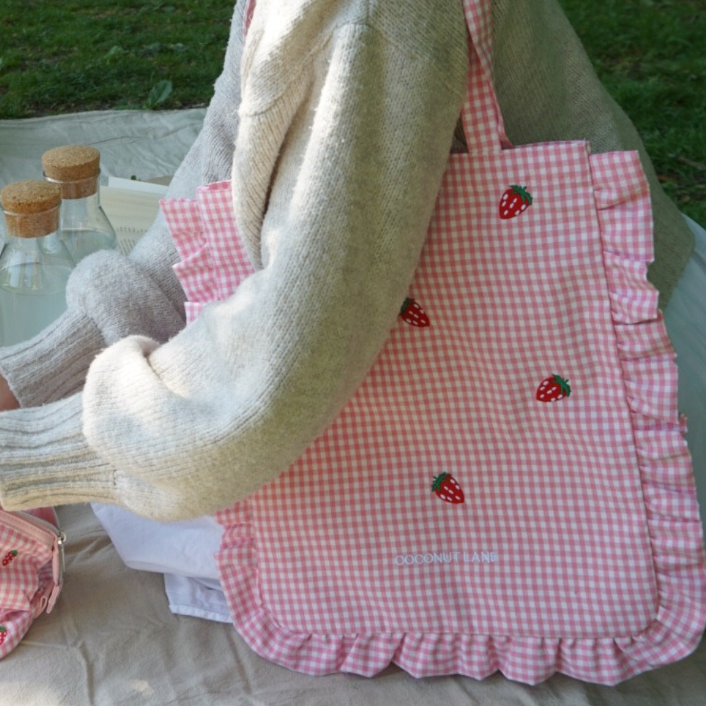 Tote Bag by Coconut Lane - Strawberry Picnic Pup