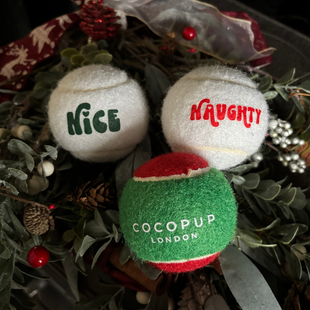 Limited Edition Tennis Ball - Christmas Red & Green