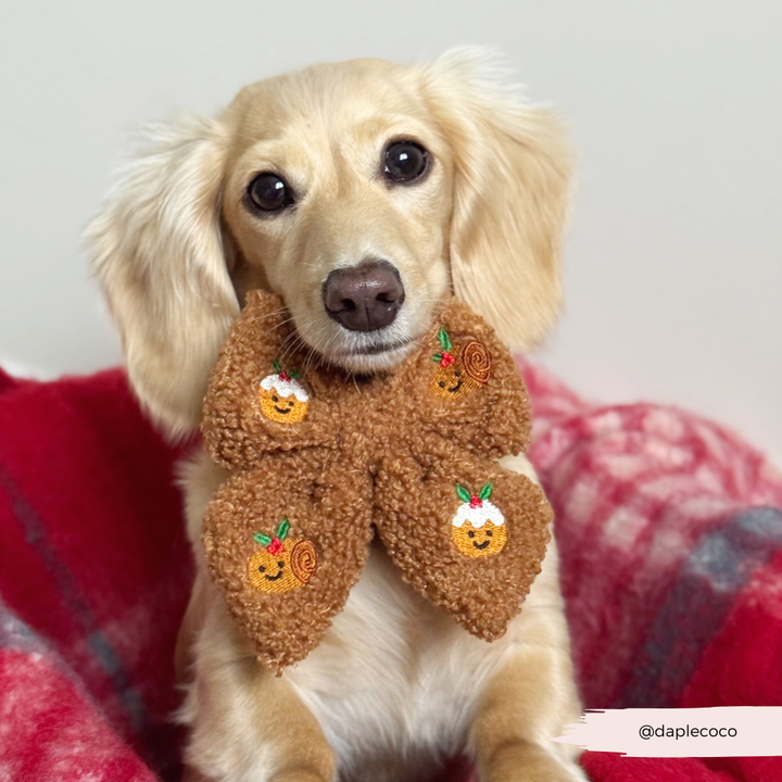 Festive Pudding Pup Sailor Bow Tie