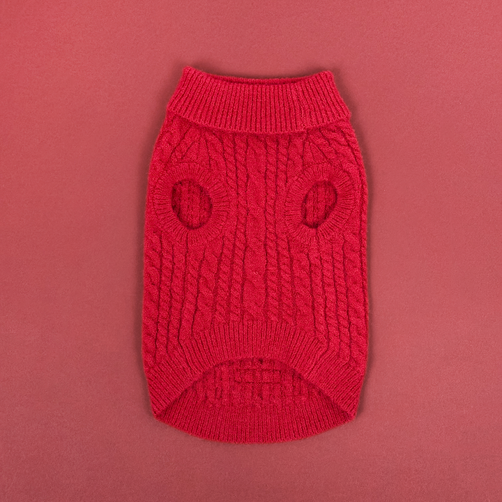 Jumper - Cable Knit Mulled Wine