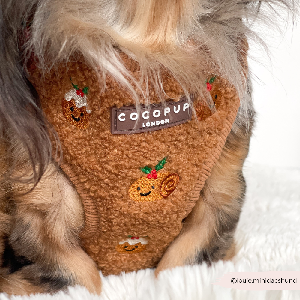 Festive Pudding Pup Adjustable Neck HARNESS