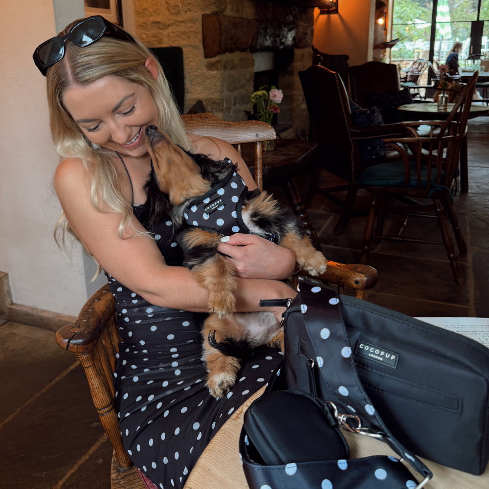 Bag Strap - Satin Polka Dot