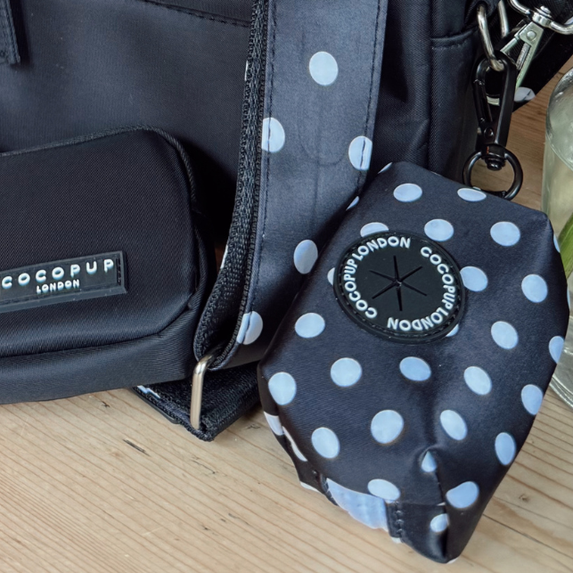 Satin Polka Dot Poop Bag Holder