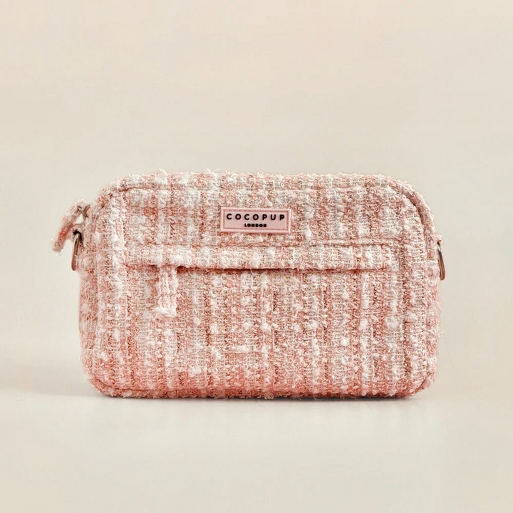 Pink Textured Tweed Dog Walking Bag Bundle - Pink Textured Tweed