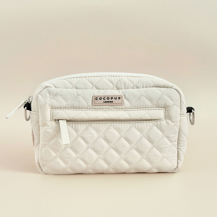Dog Walking Bag - Cream Quilted