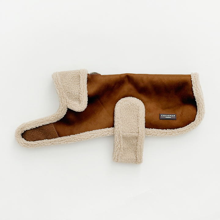 Dog Coat - Brown Aviator