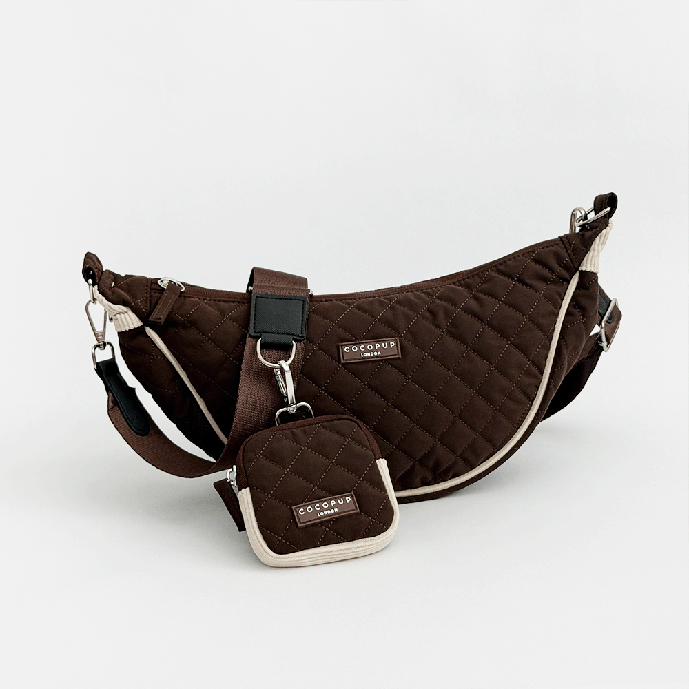 Crossbody Crescent Dog Walking Bag Bundle - Burford Quilted