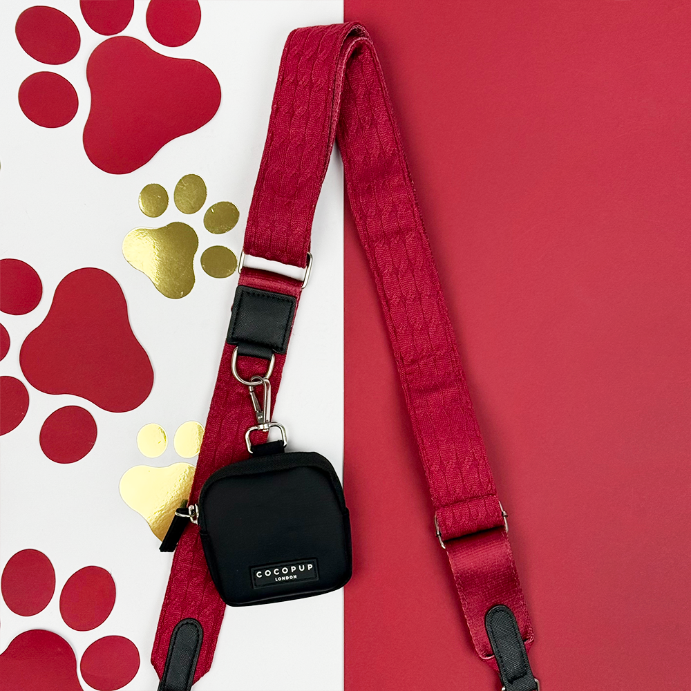 Dog Walking Black Bag Bundle - Mulled Wine Cable Knit