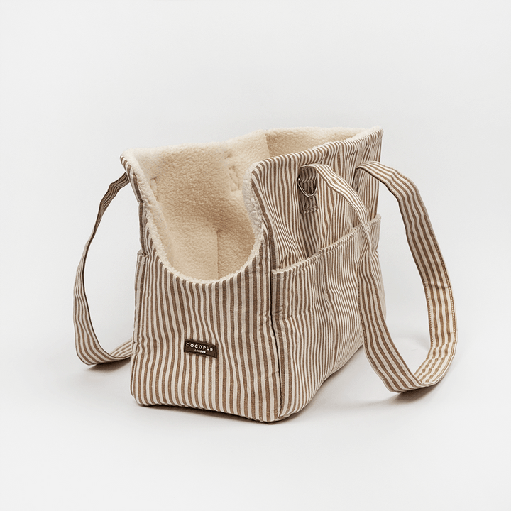 Dog Carrier - London Linen Stripes