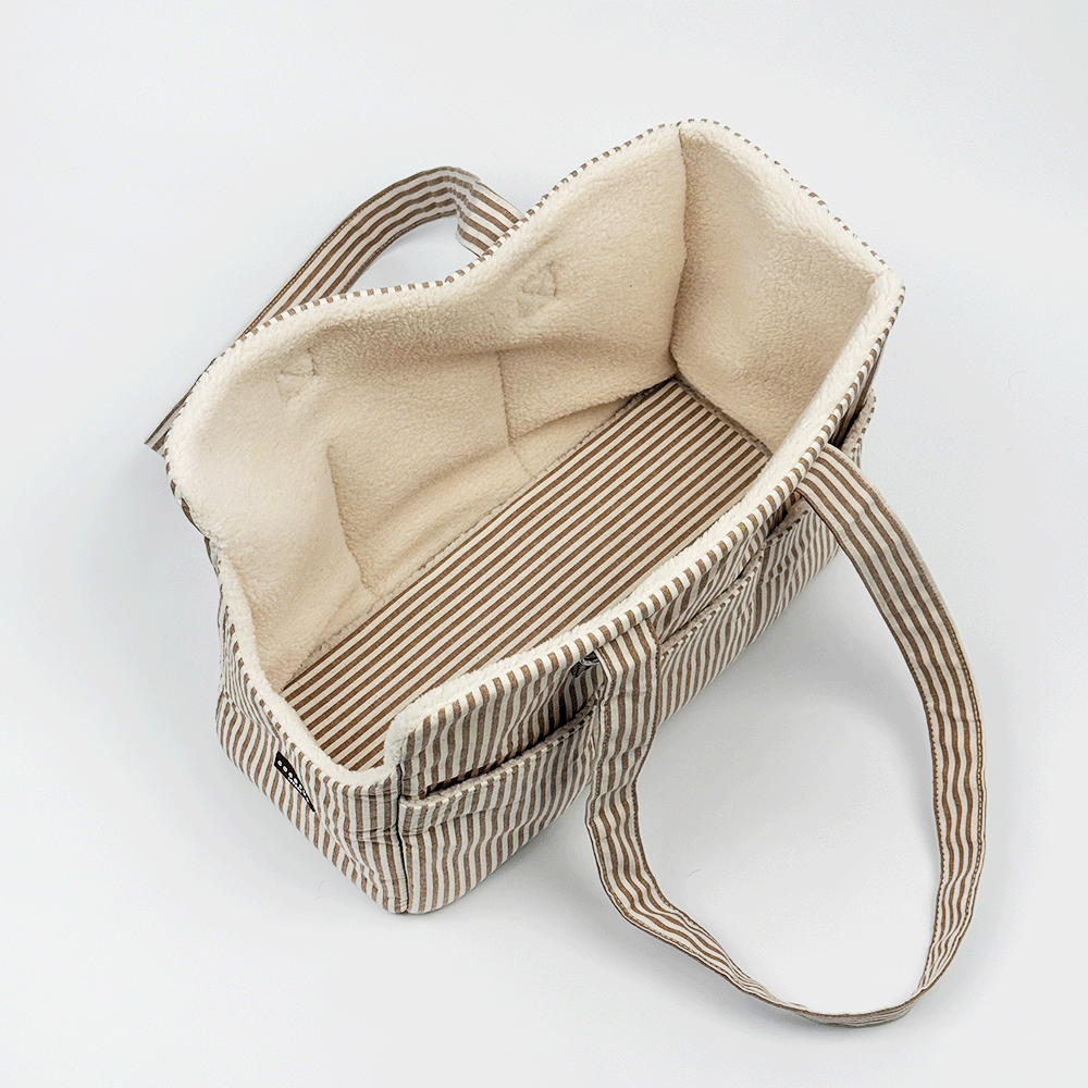 Dog Carrier - London Linen Stripes