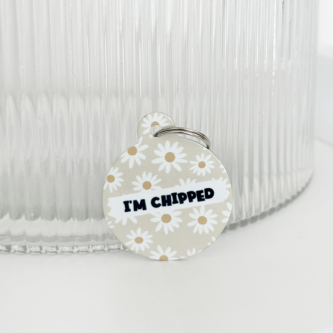 Personalised 'I'm Chipped' ID Tag - Daisy Chain