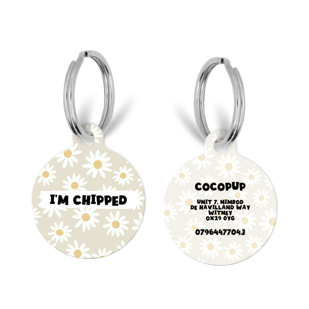 Personalised 'I'm Chipped' ID Tag - Daisy Chain