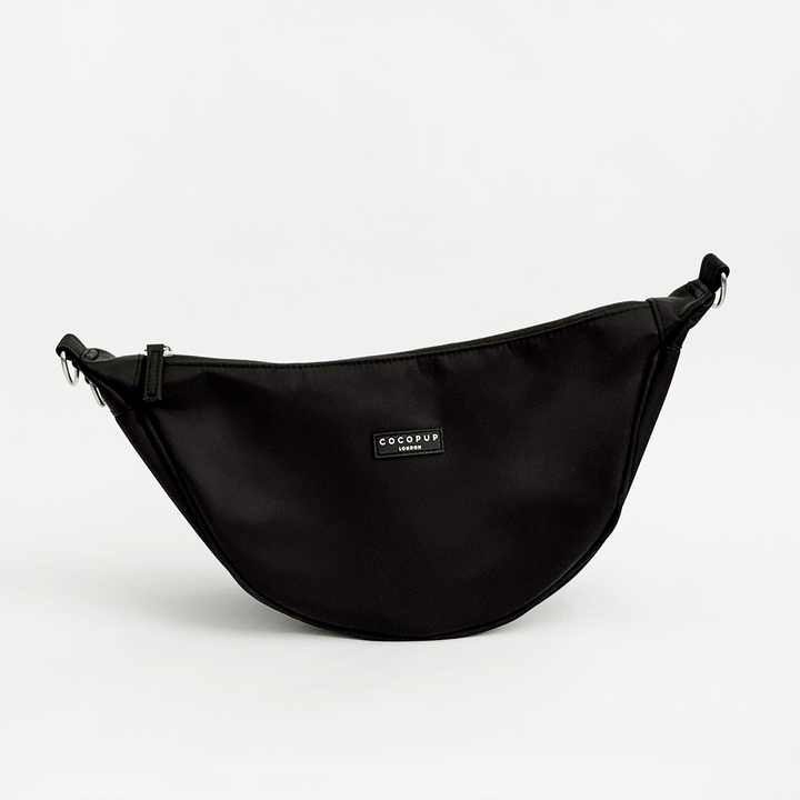 Crossbody Crescent Dog Walking Bag - Original Black