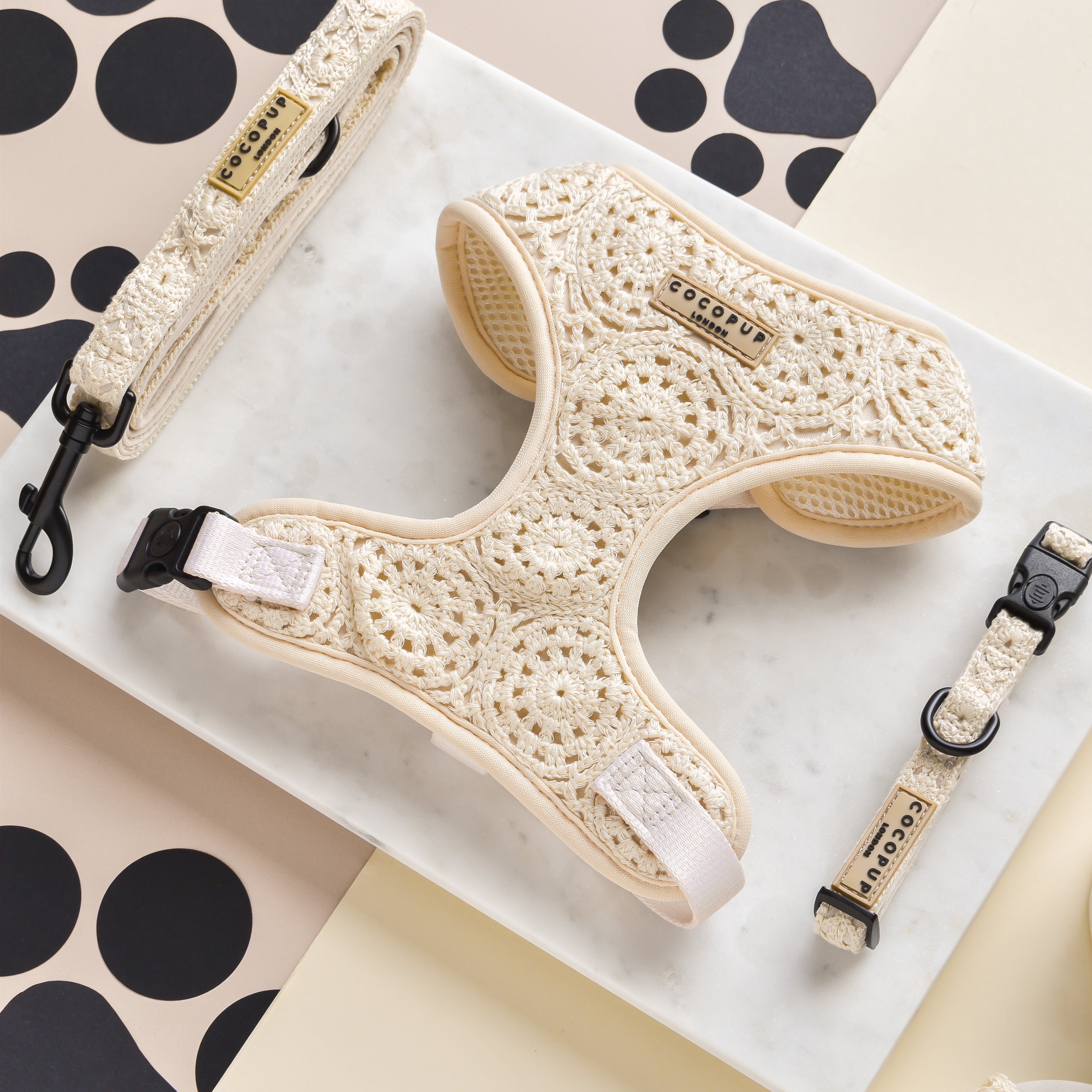 Festival Crochet Adjustable Neck Dog Harness | Cocopup London