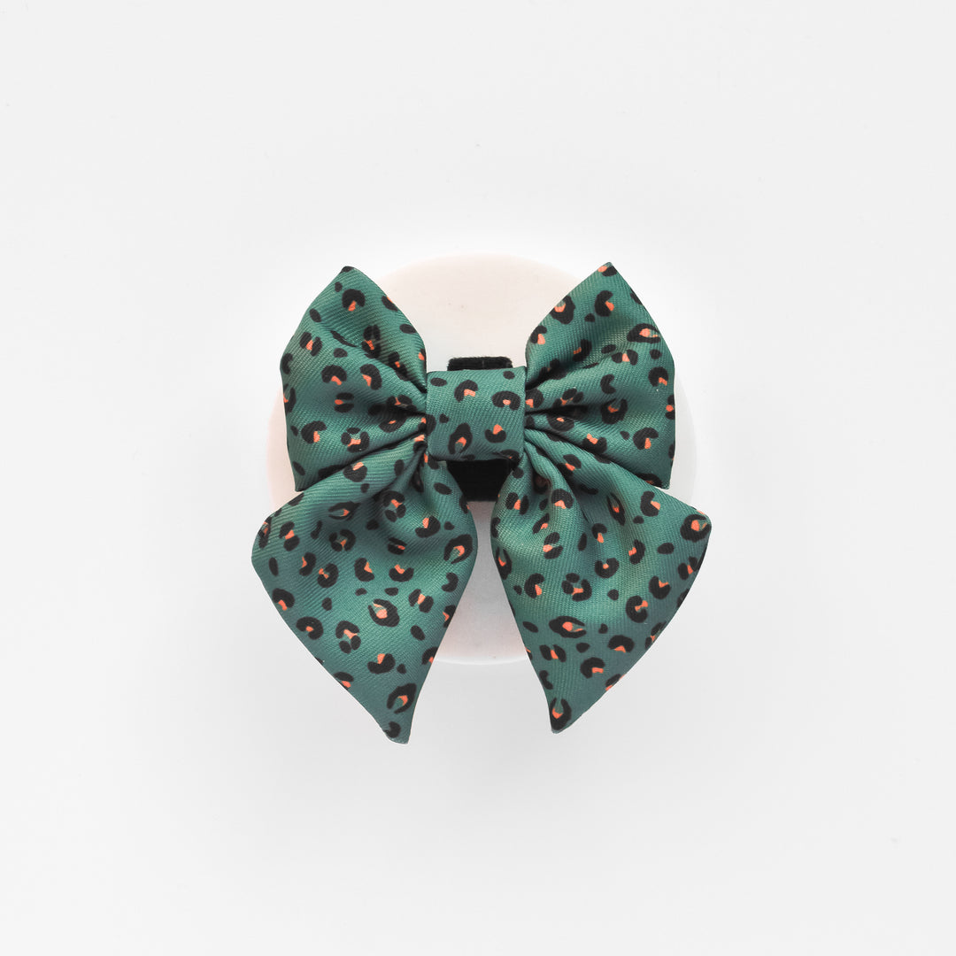 Khaki Leopard Sailor Bow Tie