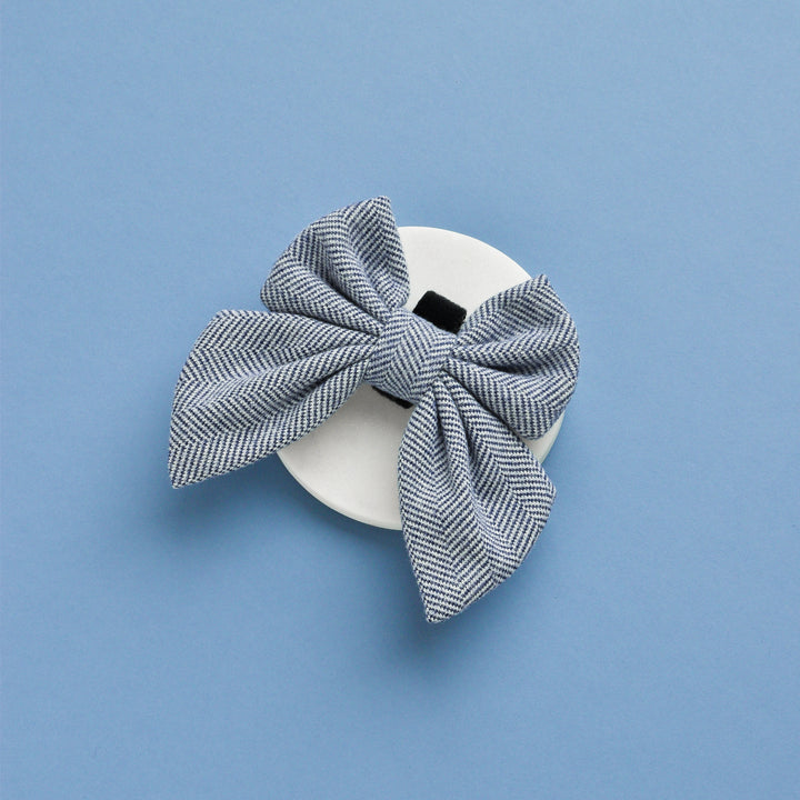 Navy Tweed Sailor Bow Tie