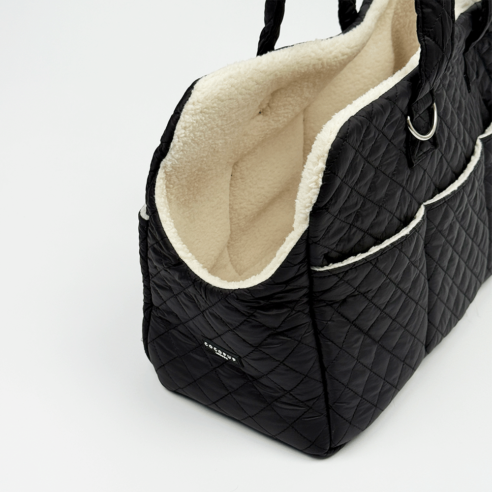 Dog Carrier - Quilted Black