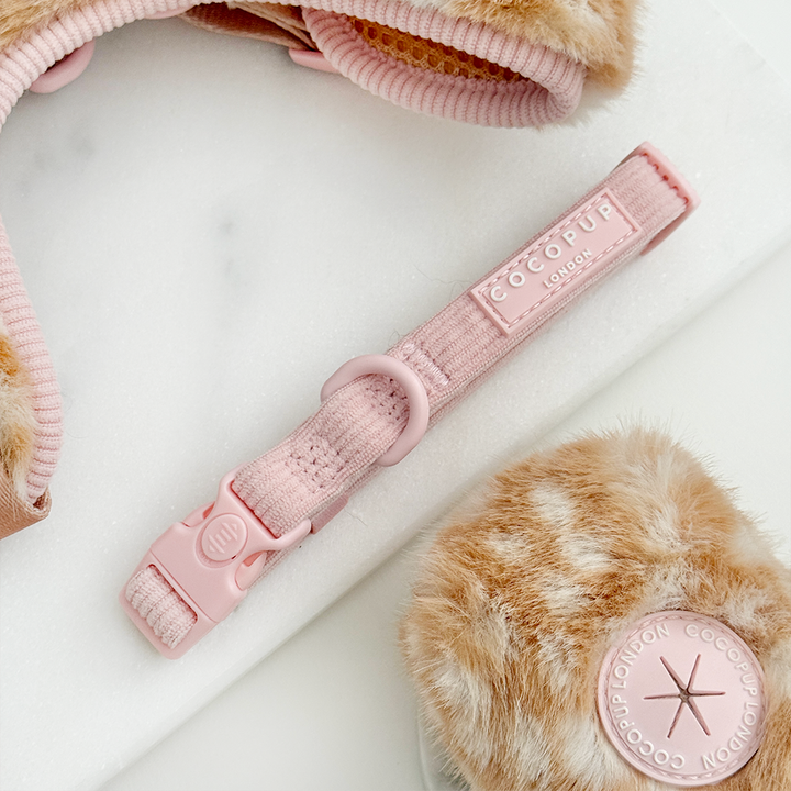 Fluffy Fawn - Adjustable Neck Harness, Lead & Collar Bundle