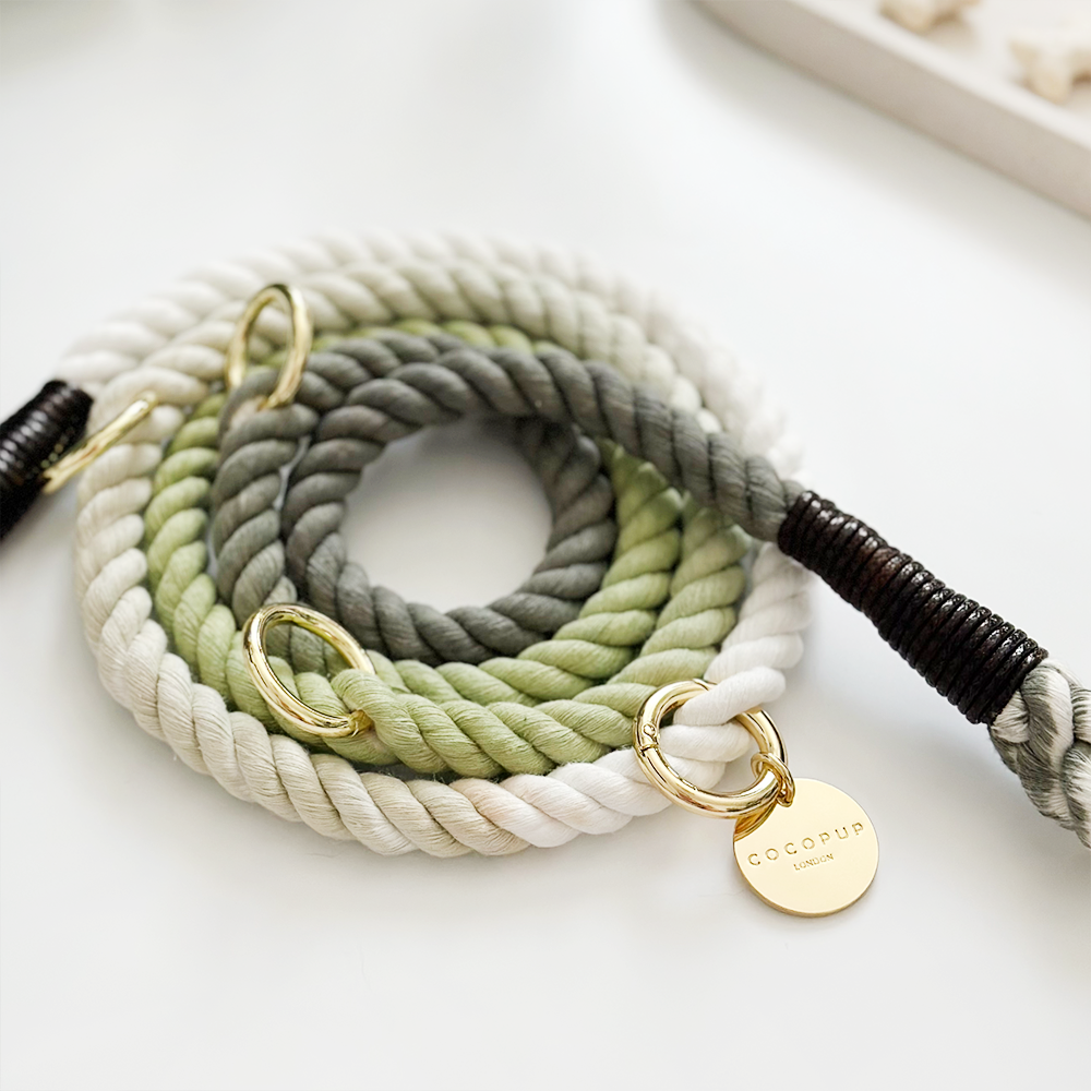 Double Ended Rope Lead - Pistachio Green