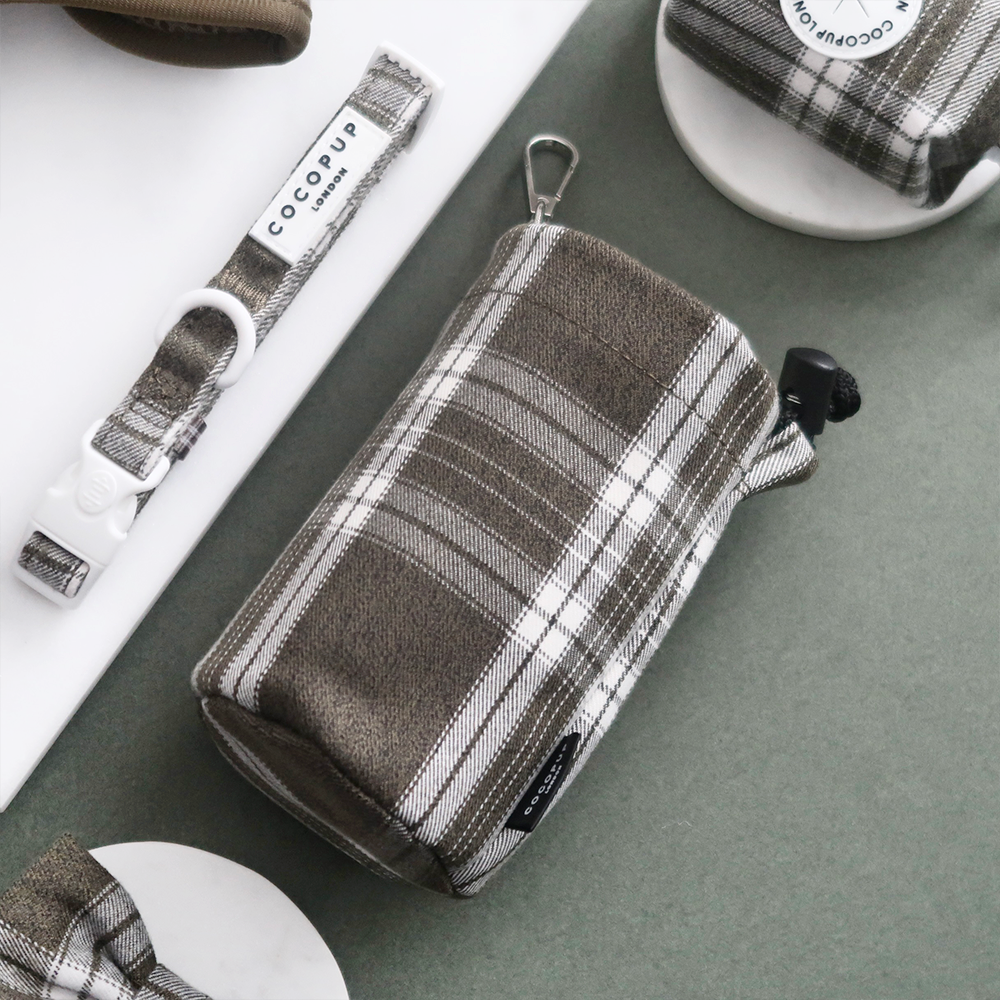 Drawstring Treat Pouch - Olive Check