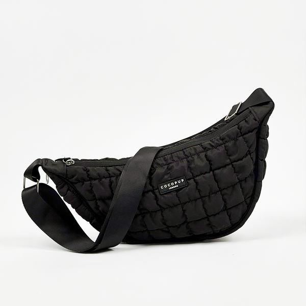 Crossbody Crescent Dog Walking Bag - Onyx | Cocopup London
