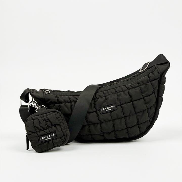 Crossbody Crescent Dog Walking Bag Bundle  - Onyx