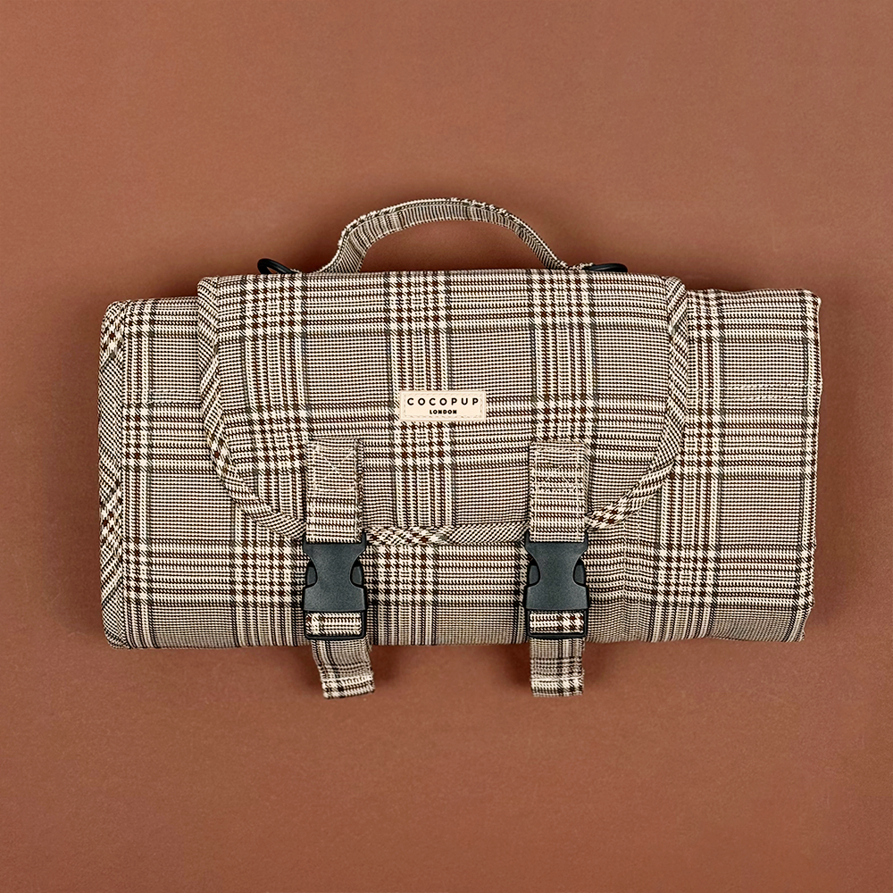 Travel Mat & Blanket Set - Pup Plaid