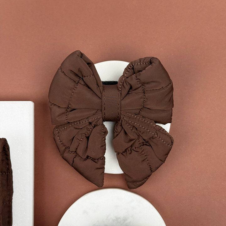 Espresso Quilted Sailor Bow Tie