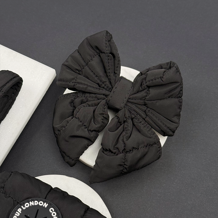 Onyx Quilted Sailor Bow Tie