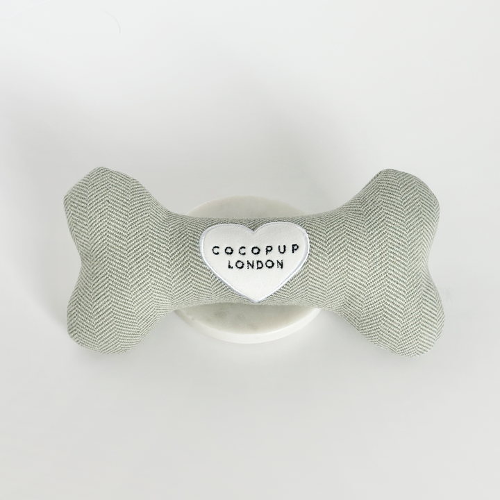 Sage Tweed Bone Toy