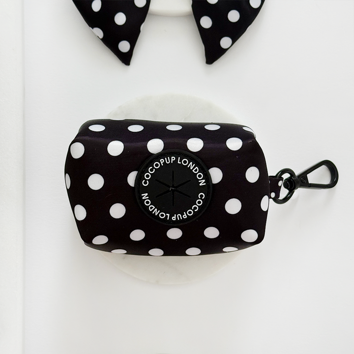 Satin Polka Dot Poop Bag Holder