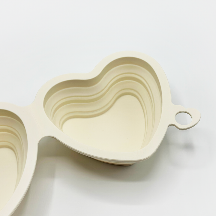 Heart Collapsible Bowl - Cream