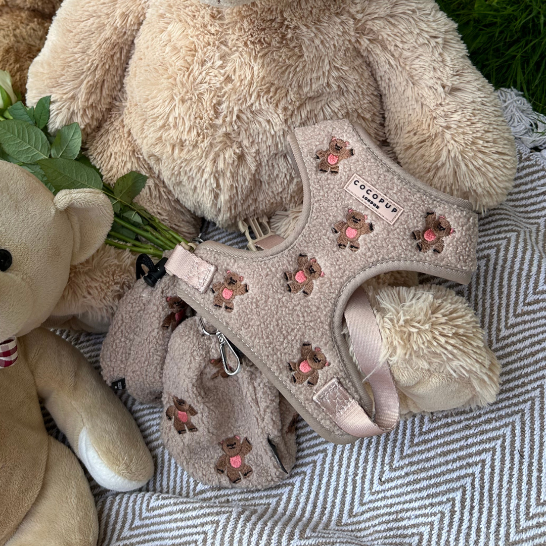 Theo Embroidered Teddy Adjustable Neck Harness