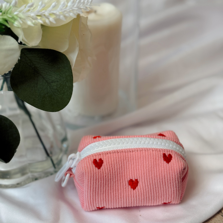 Pink Heartstrings Cord Poop Bag Holder