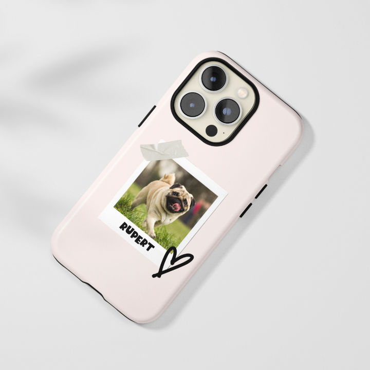 Personalised Polaroid Dog Phone Case - Upload Your Photo