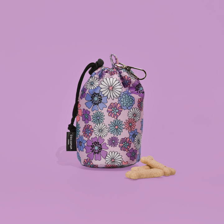 Drawstring Treat Pouch - Pastel Flowers