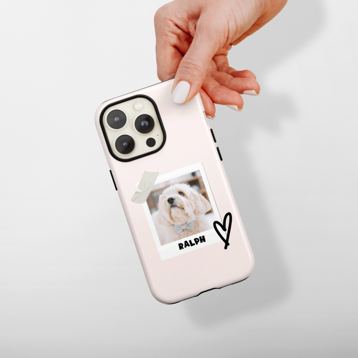 Personalised Polaroid Dog Phone Case - Upload Your Photo