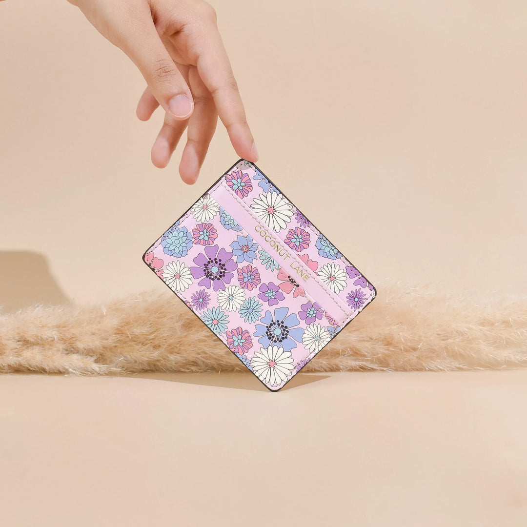 Pastel Flowers Card Holder by Coconut Lane