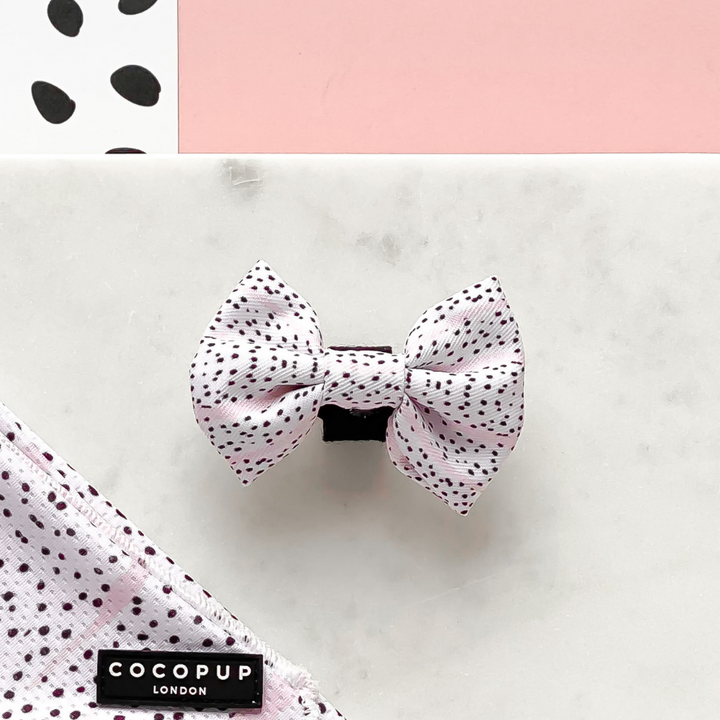 Pink Dalmatian Bow Tie